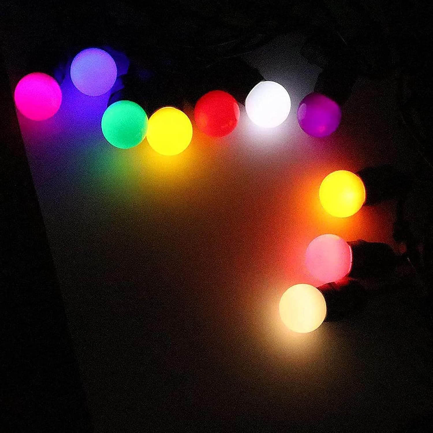 Lxcom Lighting 25 Pack LED Colored Light Bulb G45 LED Night Light Color Bulb 1W Globe Bulbs E26/E27 Medium Base Colorful Christmas Replacement String Light Bulbs for Christmas Wedding Party