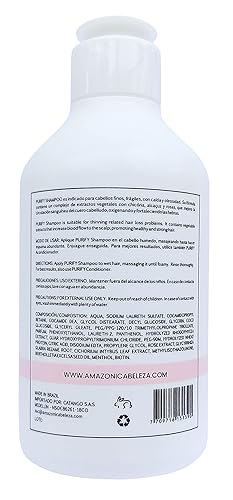 Miniatura 5 de AMAZONICA BELEZA Purify Shampoo Amabelle  Champú anticaídas para adelgazar el cabello y el control del aceite del cuero cabelludo, 10.1 fl oz10.0 fl