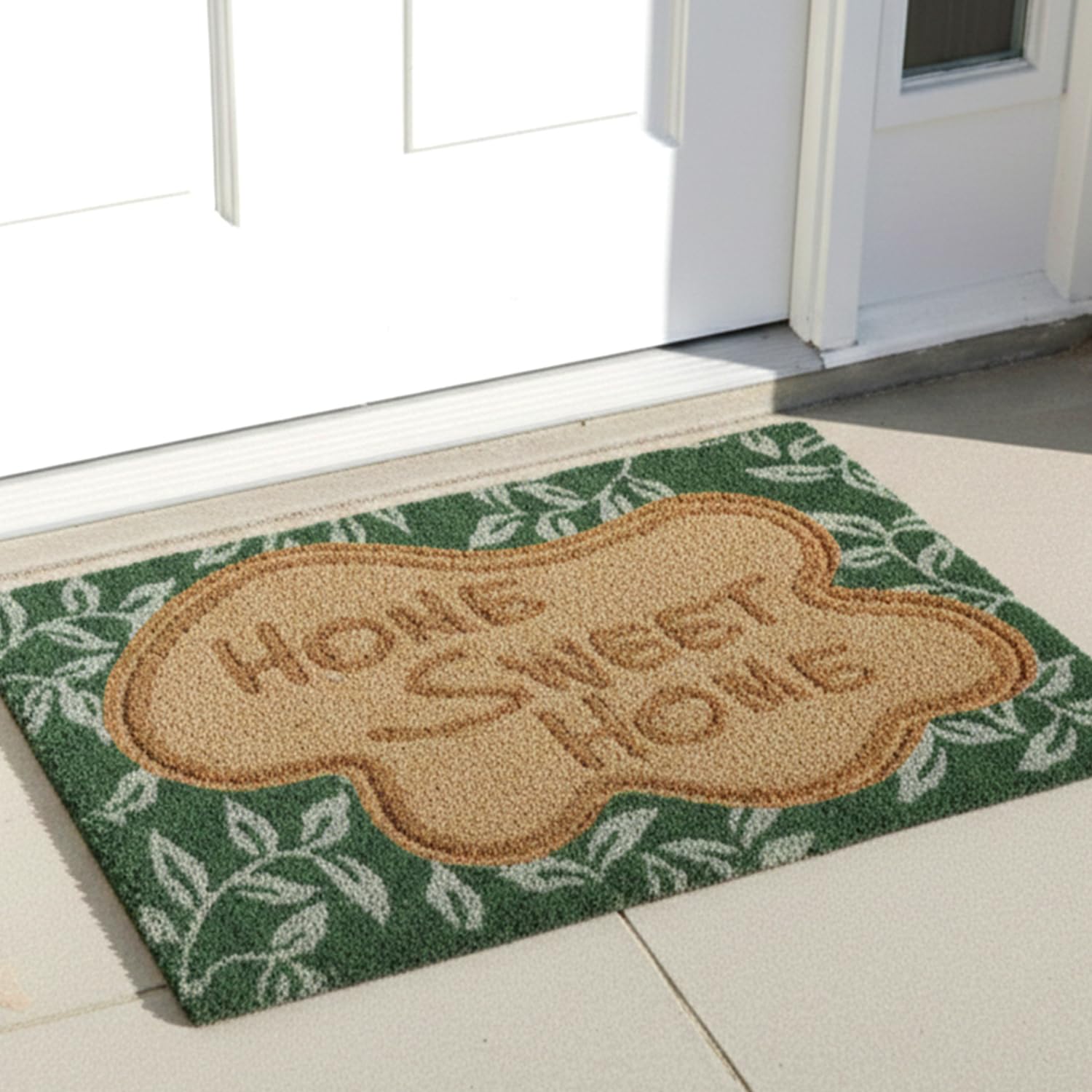 HOKIPO 40x60 cm Printed Embossed Natural Coir Welcome Door Mat with PVC Backing, Embossed Sweet Home (IN-1043)-picture-22