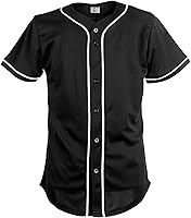 Pullonsy Custom Black Baseball Jersey Men Full Button Mesh Embroidered Name Numbers S-8XL Breathable
