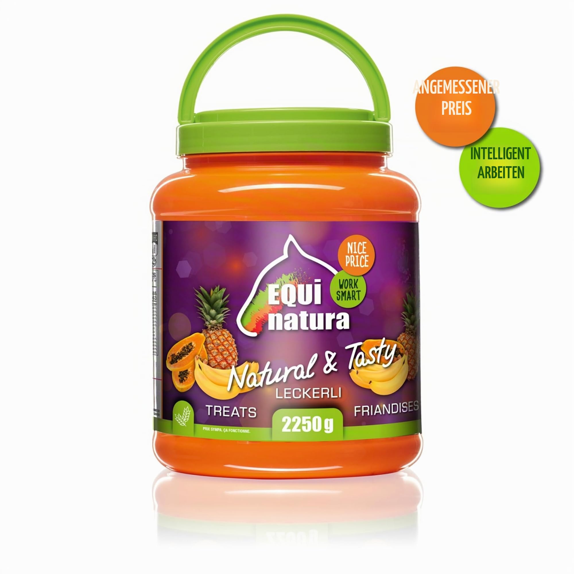 RL24 Equinatura - Naturkost Leckerli Banane-Ananas-Papaya | Pferdeleckerlis für Pferde | knackige Pferde Belohnung | 3 x 2250g (3er Set)