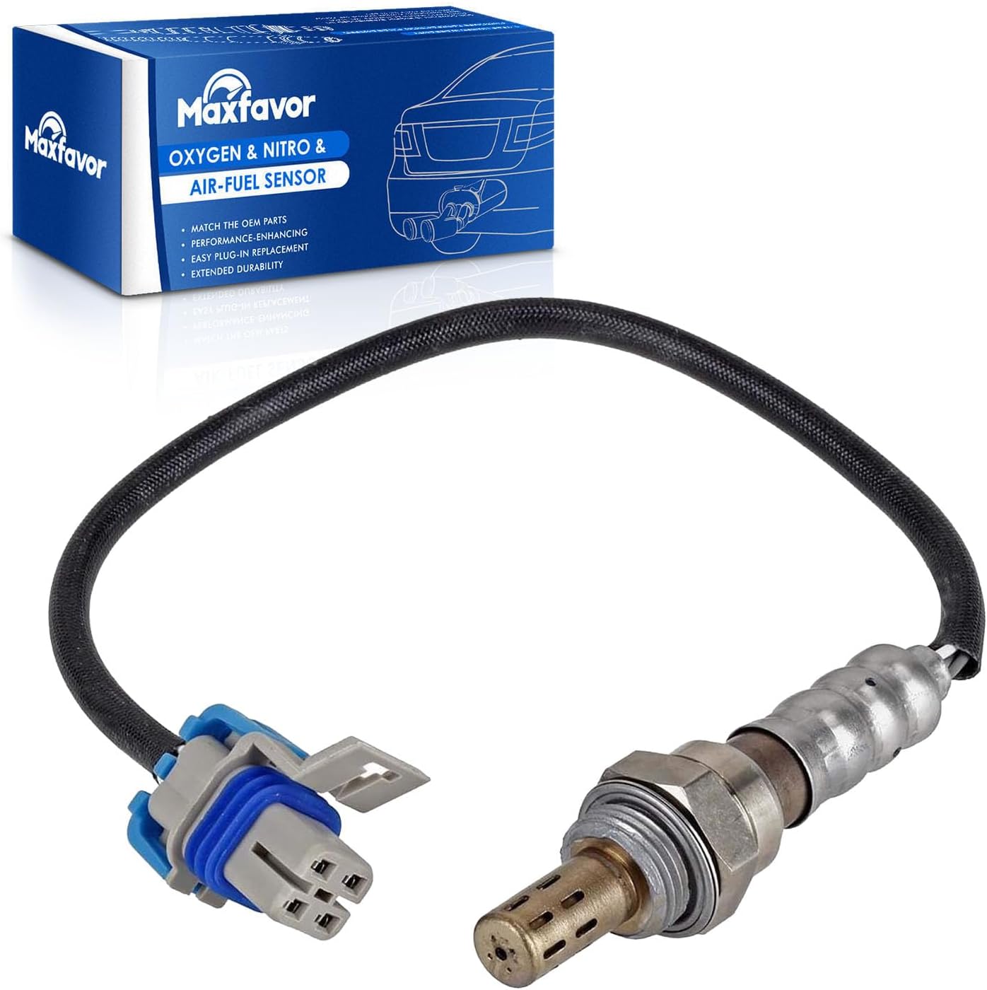 Maxfavor 234-4254 O2 Sensor Oxygen Sensor Downstream Replacement for Chevy Impala 2008 2009 2010 2011 3.5L 3.9L, 2008-2012 Malibu 3.6L, for 2008 2009 Saturn Aura Pontiac G6 V6-3.6L 1Pc 02 Sensor