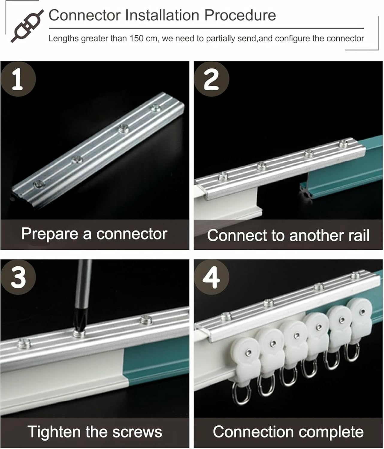 Ceiling Mount Curtain Rods Bracket for Room Divider, Curtain Track Aluminum Alloy Bendable Curtain Sliding Track System, Blackout Curtain Single Rail