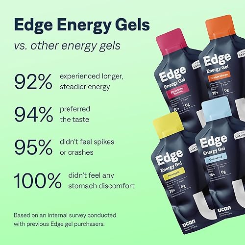 Miniatura 2 de UCAN Edge Energy Gel Shots, paquete variado (12 paquetes de 2 onzas) para correr, entrenar, entrenar, fitness, ciclismo, crossfit  Suplemento