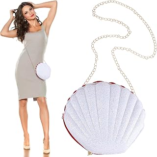 SOIMISS Women's Shoulder Handbags Women Purses Crossbody Women Shiny Shell Chain Crossbody Bags Glitter Shell Shaped Pouch Purse Shoulder Bag Women Bag Crossbody Womens Shoulder Bags