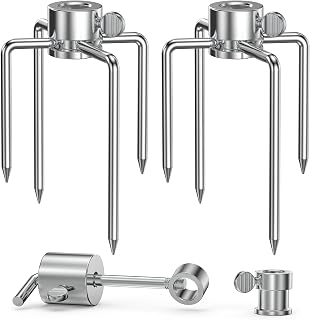 Onlyfire 6006 Grill Replacement Rotisserie Meat Forks(1-Pair) Kit with Spit Counter Balance and Bushing - Fits 1/2" Hexagon & 3/8" and 5/16" Square Spit Rods