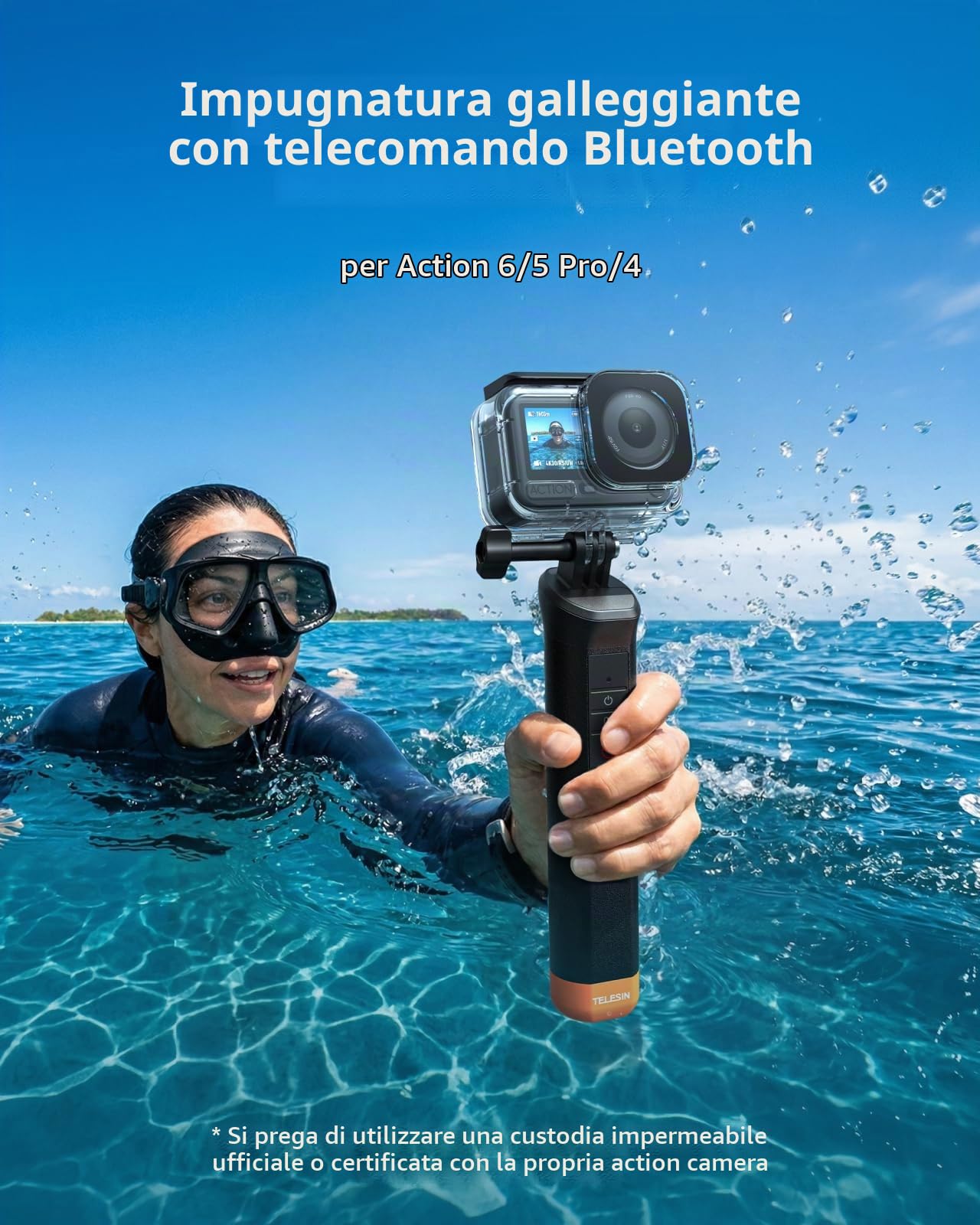 TELESIN Filtro Black Mist 1/4 per DJI Osmo Action 5 Pro/4/3, vetro HD | Vetro ottico HD multistrato | Ammorbidisce pelle e alte luci | Ideale per rapidi cambi di luce | Per i viaggi | Vlog e video