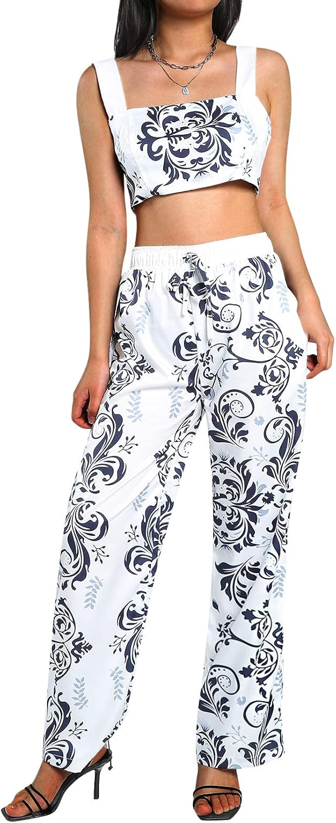 Women Butterfly Print Crop Tops 
