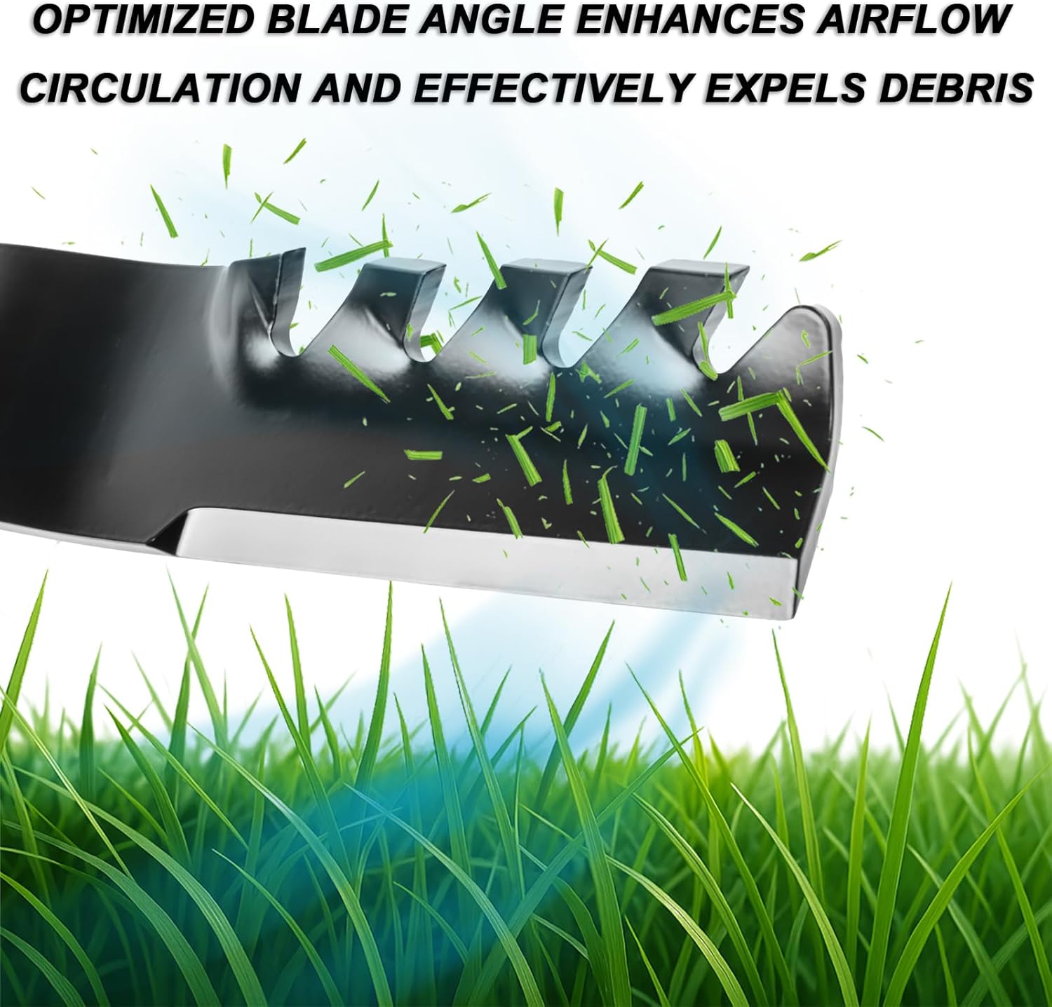 3 Pack Mulching Mower Blades 20.51" Replacement for Kubota K5371-34330 K5371-34340 K5371-99020 60 Inch Deck RCK60B-22BX RCK60B-23BX RCK60D-26BX 0.87" Circle Center Hole