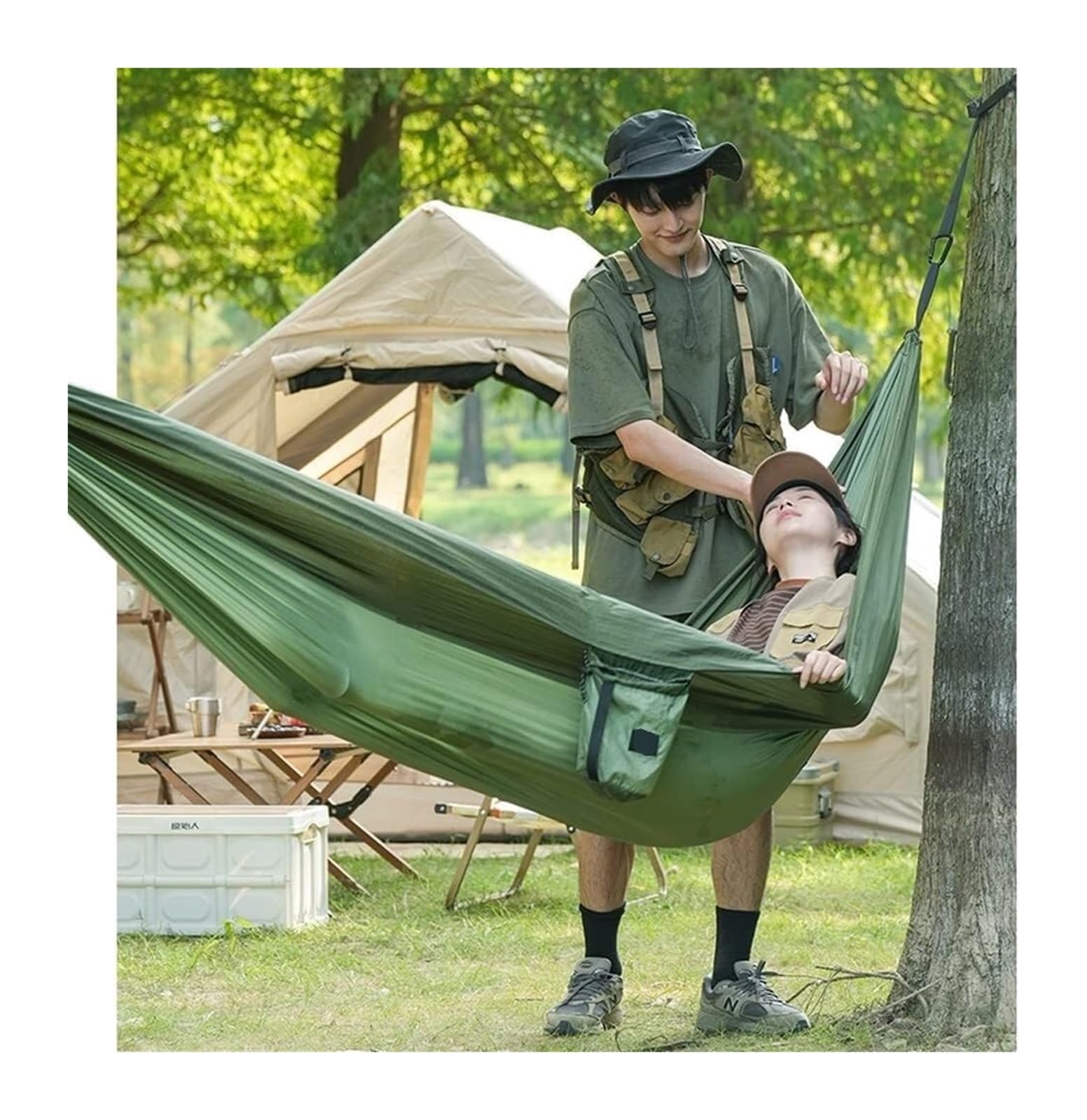 Amaca doppia portatile in nylon 210T