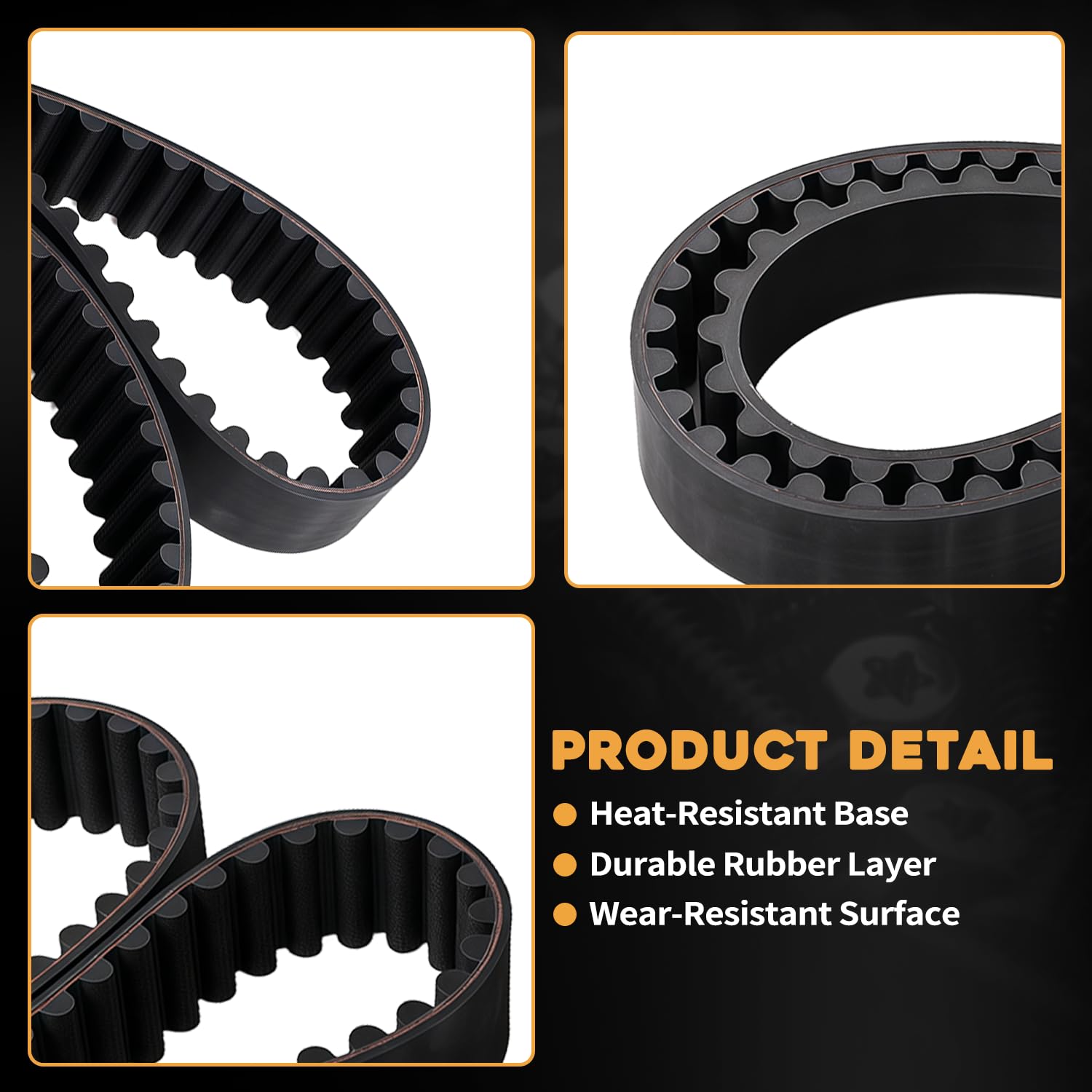 621233 62-1233 Rear Drive Belt Fit for Yamaha XV1600A Road Star XV1600AS Road Star Midnight XV1600AT Silverado 1600 Silverado 1999-2003 Replaces 4WM-46241-00-00 2302-0003