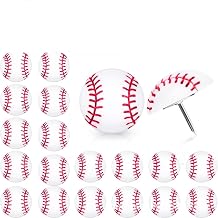 30 Pack Football Push Pins, Decorative Soccer Ball Thumbtacks for Cork Board, Bulletin Board Map Tacks, Office Home Wall Hanging Posters