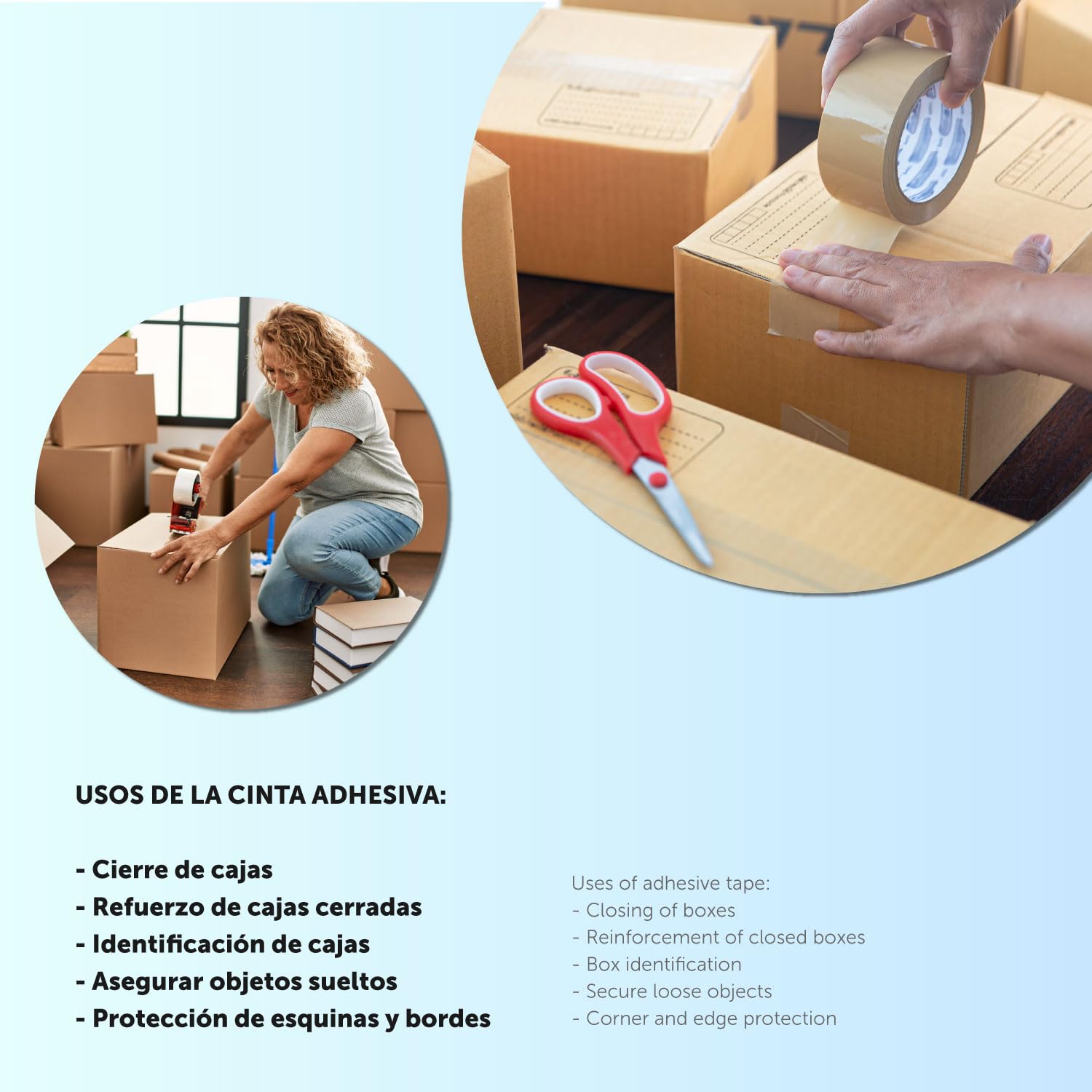 m-office Nastro Adesivo, Nastro Adesivo Marrone da Imballaggio, Rotolo di Nastro per Scatole da Imballaggio, Spedizioni, Traslochi e Artigianato, Sigillo Sicuro e Resistente (36 unità, 36mmx120m)