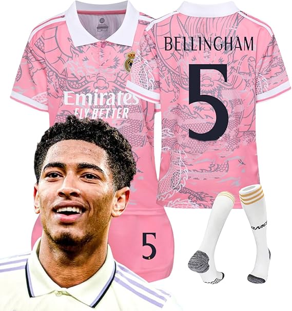 レアル・マドリード BELLINGHAM 5番 半袖 ユニフォーム ベリンハム レアルマドリード 25-26 アウェイ 半袖 ユニフォーム No.5