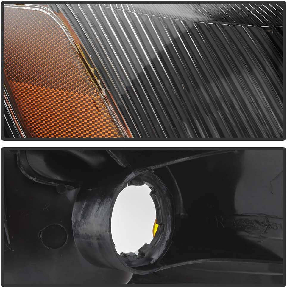 ACANII - For 1997-1999 Toyota Camry Headlights Headlamps w/Corner Parking Lights Black Housing Driver & Passenger Side