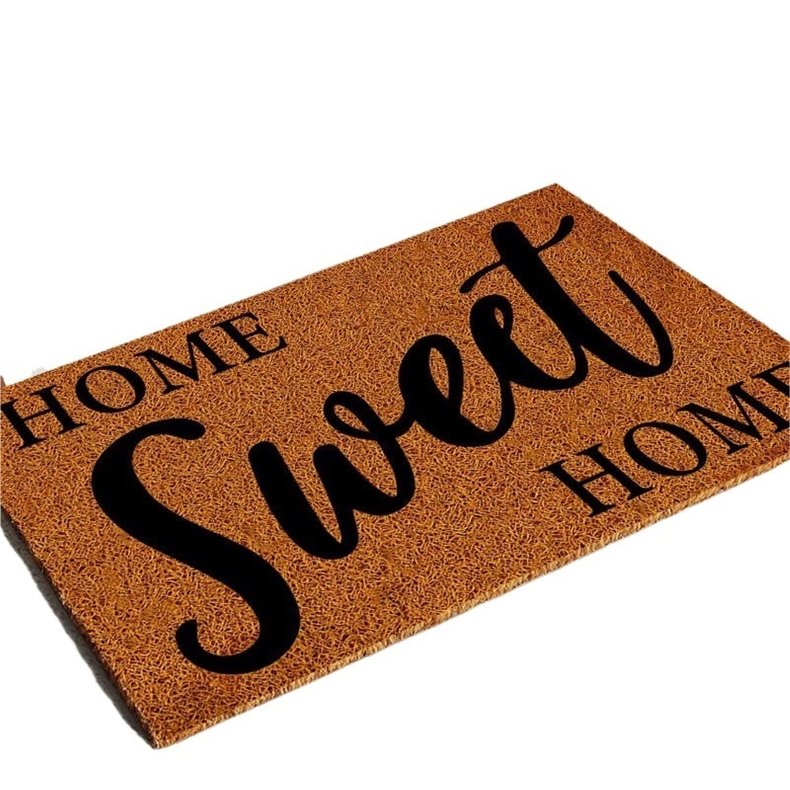 Tapis de porte intérieur paillasson entrée imitation coco pour maison propre