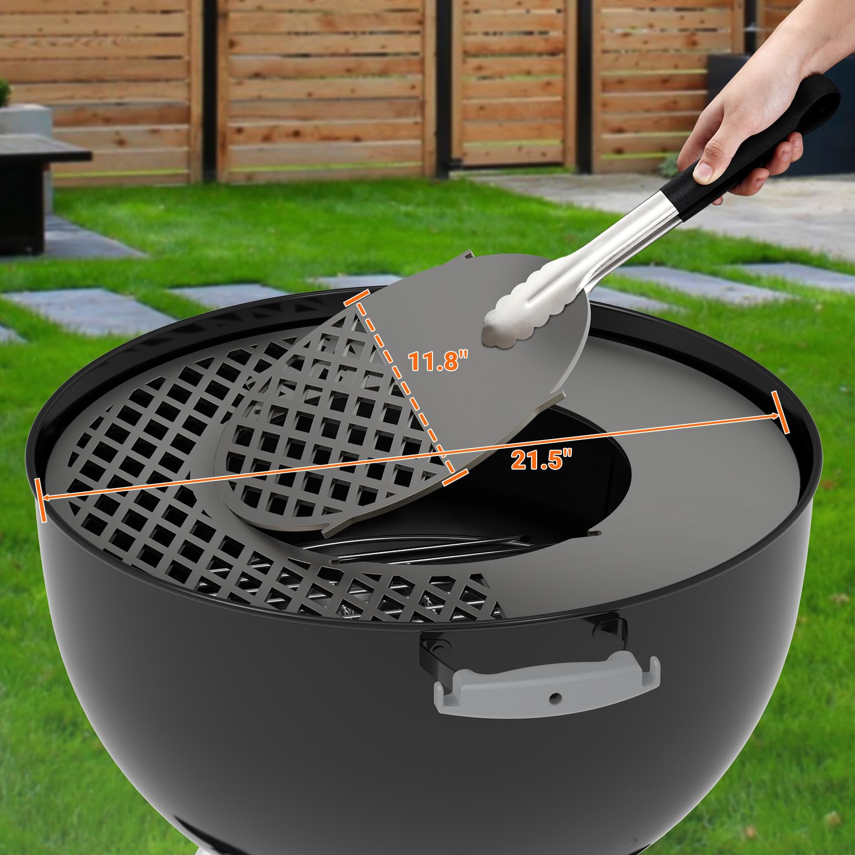HeRo24 Grille De Cuisson En Acier Inoxydable De 44,5 Cm Avec Trou De 30