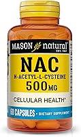 Vista 1 de MASON NATURAL NAC N, acetilo, L, cisteína 500 mg, suministro de 2 meses, apoya la salud celular normal, refuerzo del sistema inmunológico