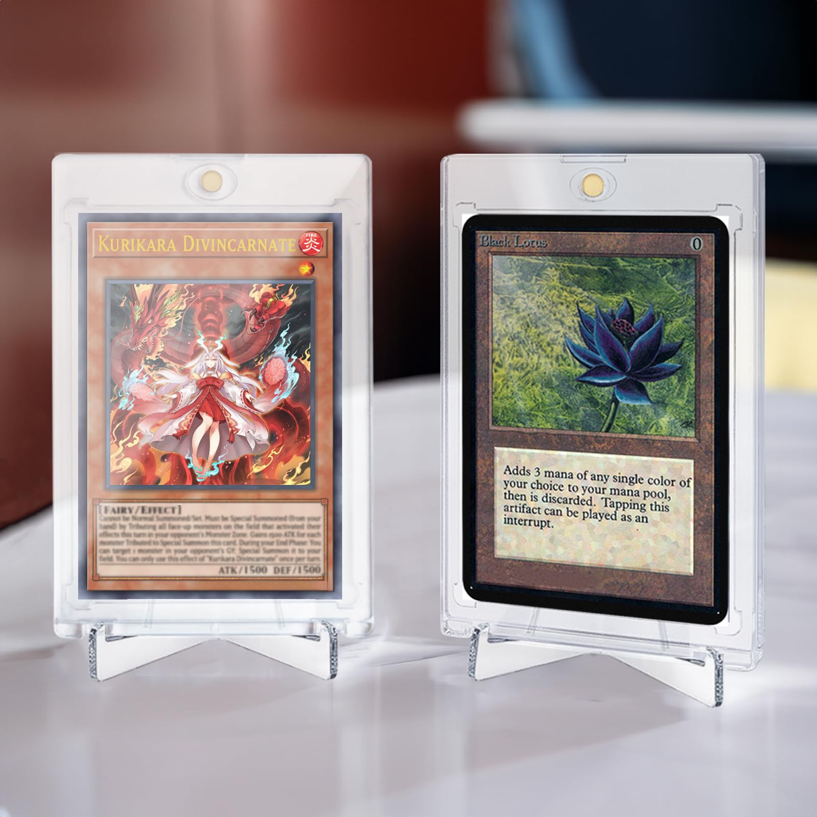 yugioh magnetic card holder Amazon.com: 50ct Magnetic Card Holders 35pt for YGO Cards,MTG Cards,Baseball  Cards,Sports Cards,OPCG Cards,DTCG Cards Storage and Display : Toys & Games