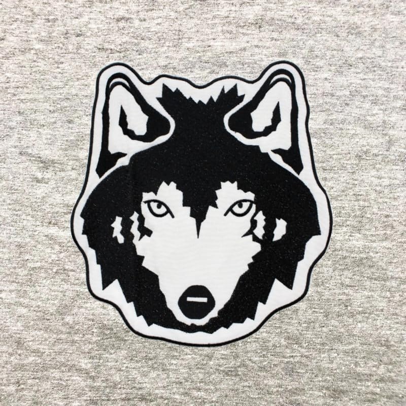 Patch brodé loup grand format écusson thermocollant pour veste