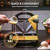 Aigostar Sandwichera 2 en 1 Prensa para Panini con Placas Antiadherentes, Calentamiento de Doble Cara, Tostadora de Sándwiches para Desayuno, Hace Sándwiches de Queso con Bordes Fáciles de Cortar 4