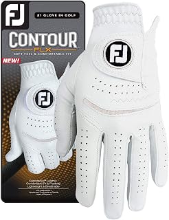 FootJoy Men's Contour FLX Prior Generation Golf Glove - Premium Cabretta Leather for Superior Grip & Comfort