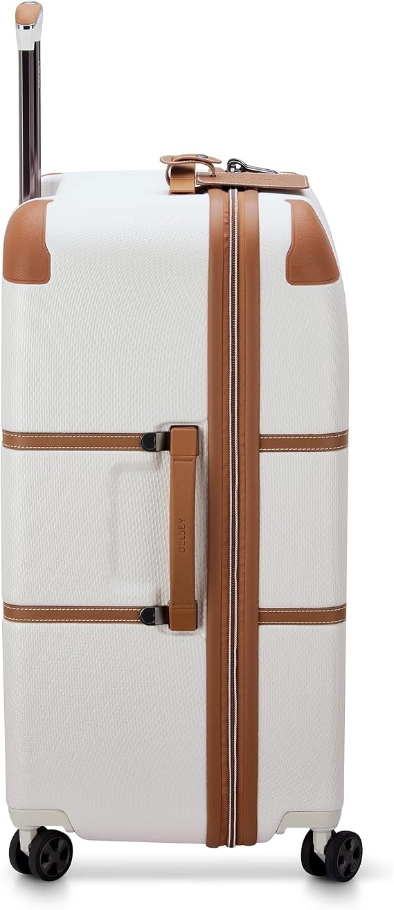 Delsey Paris Chatelet Hardside Luggage with Spinner Wheels, Champagne White, Checked-26 Inch Trunk, No Brake, Chatelet Hardside Luggage with Spinner Wheels