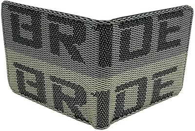 JDM Bride Racing wallet with bride fabric leather Grey Brown