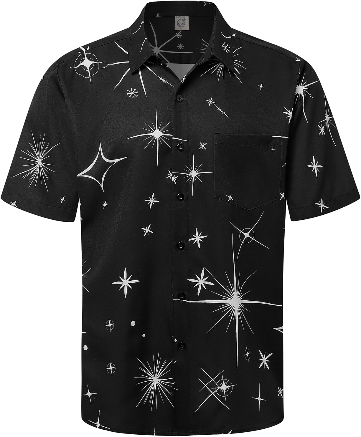 Hardaddy Men's Hawaiian Shirt Short Sleeves Printed Button Down Summer Beach Casual Shirts