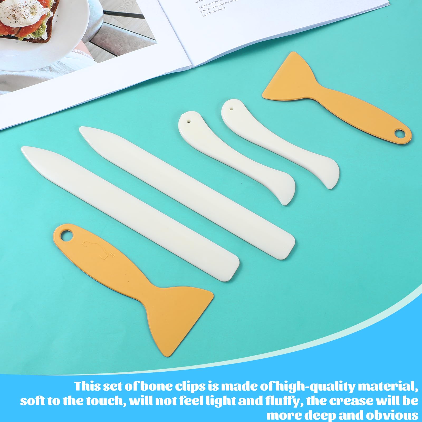 Lot De 5 Plioirs En Plastique Pour Papier - Outils Scrapbooking, Pliage De Cartes, Lignes De Marquage - 8