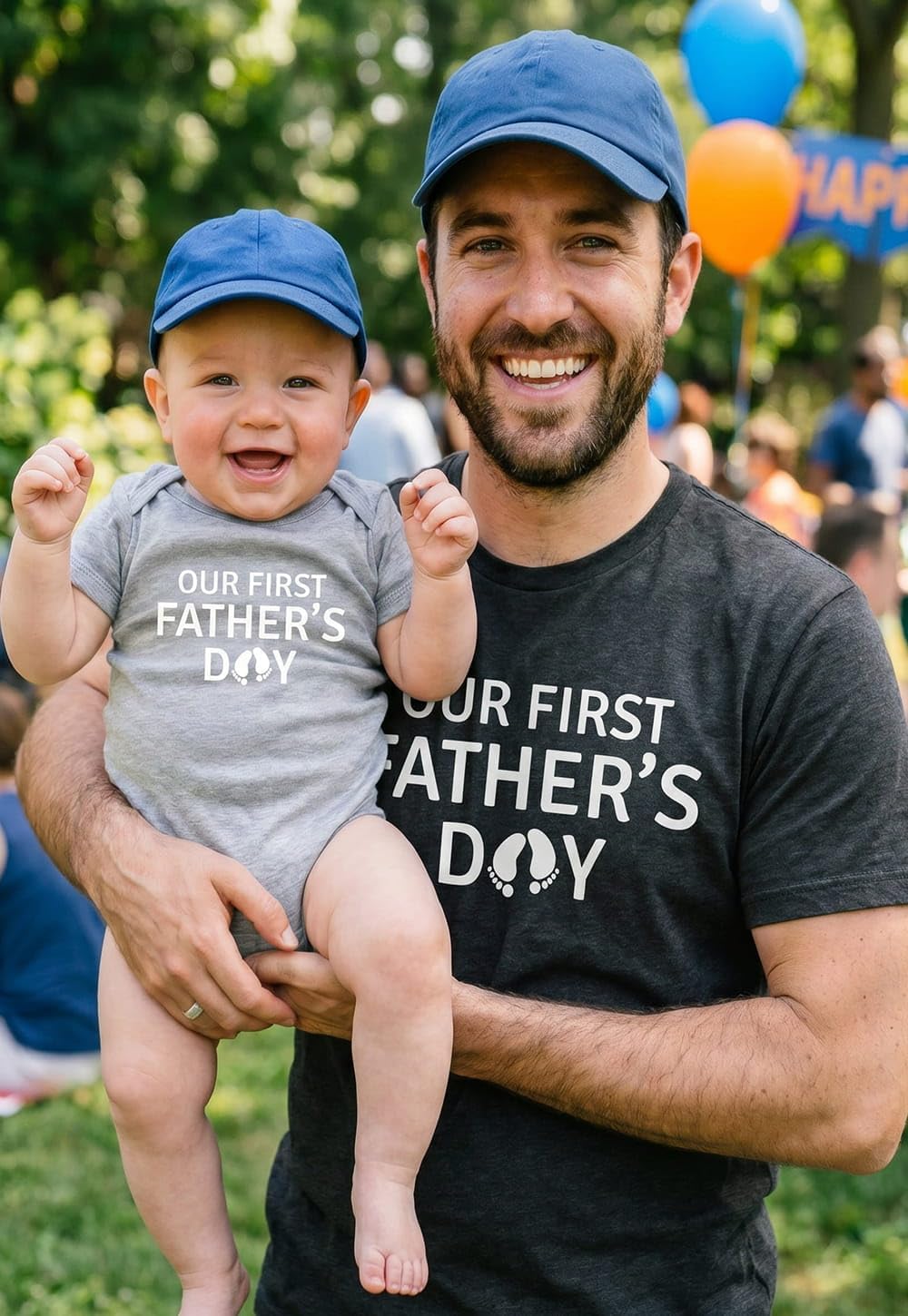 Tstars First Father's Day Dad Baby Matching Shirts New Dad Tee Bodysuit Set image 4