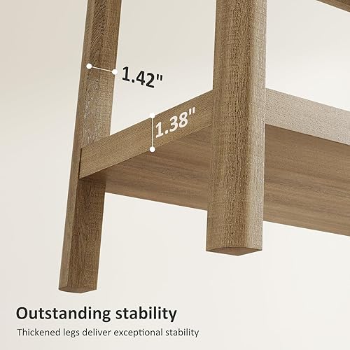 Miniatura 5 de Juego de 2 mesitas de noche, mesa auxiliar de granja con estantes de ratán bohemio de 2 niveles, mesas auxiliares para sala de estar con diseño