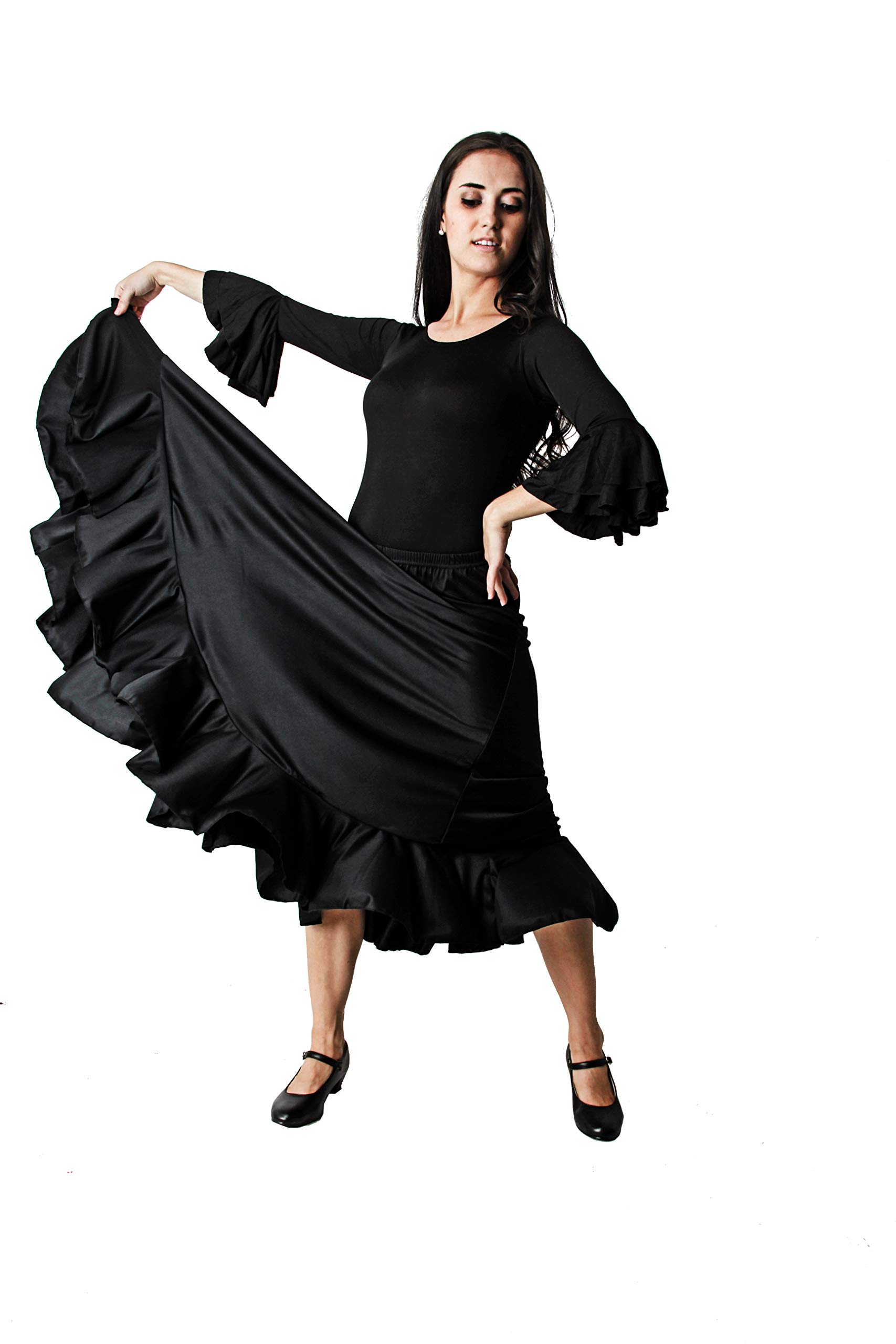 Falda de Baile Flamenco con un Volante para Mujer Adulta Tallas Diferentes