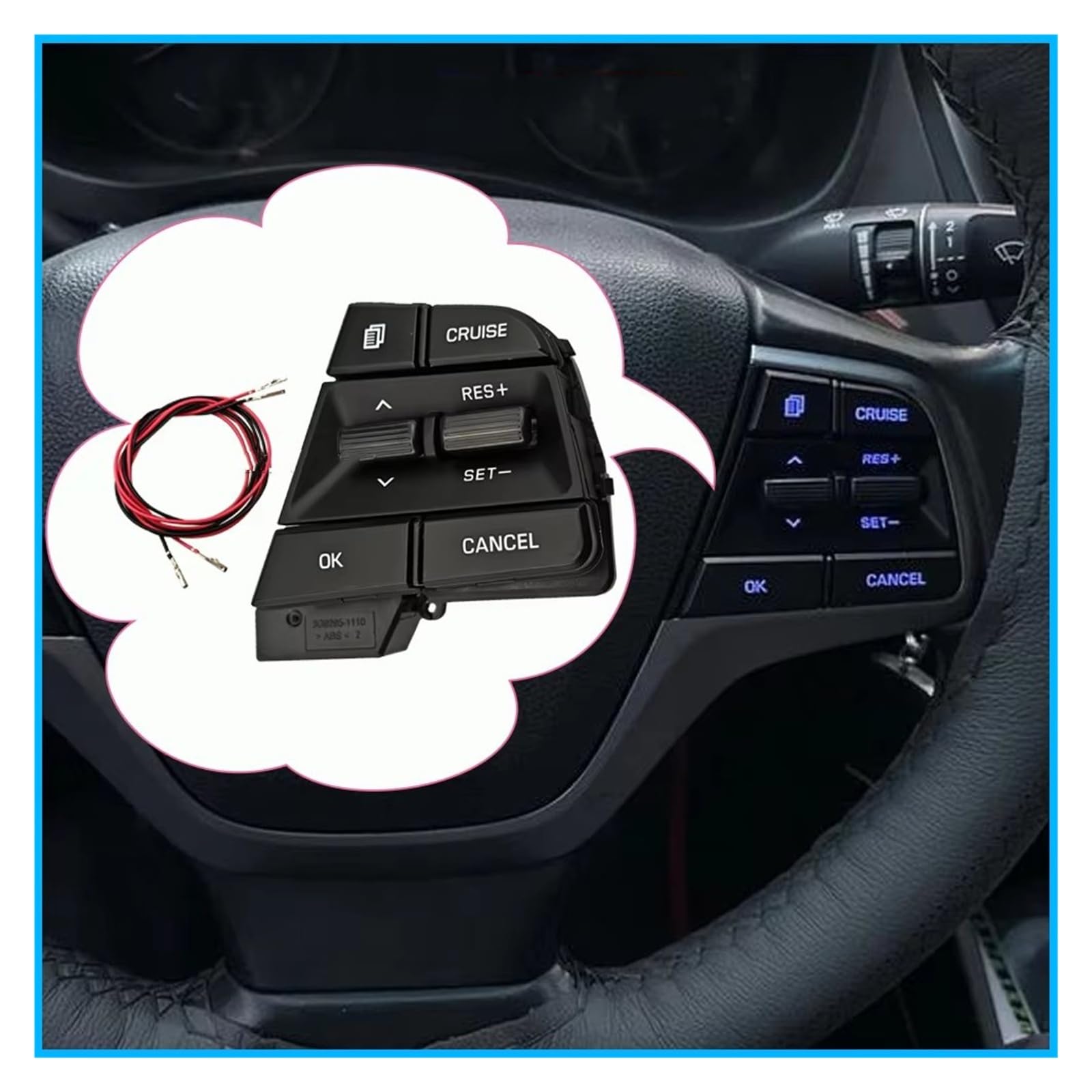 BotónControl Multifunción Volante Botón De Volante Interruptor Control Crucero Con Cable Para Hyundai Para Móvil Para Collar Para Solaris 1.6l 2016 2017 2018 2019