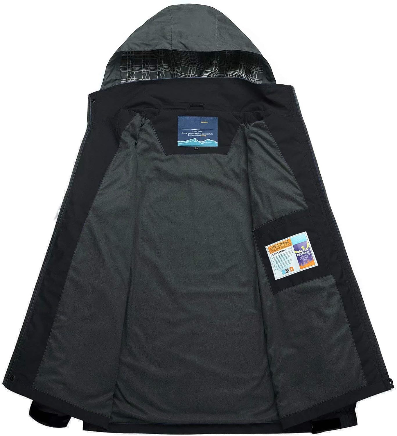 MAGCOMSEN Men's Hooded Waterproof Jacket Lightweight Rain Jacket Running Jacket Sportswear : Sports & Outdoors