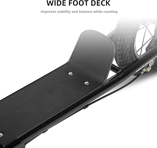 Miniatura 4 de JOYSTAR Patinete para niños de 5 a 9 años de edad, ruedas grandes de 12 pulgadas para niños, adolescentes y adultos, freno trasero y manubrio Negro