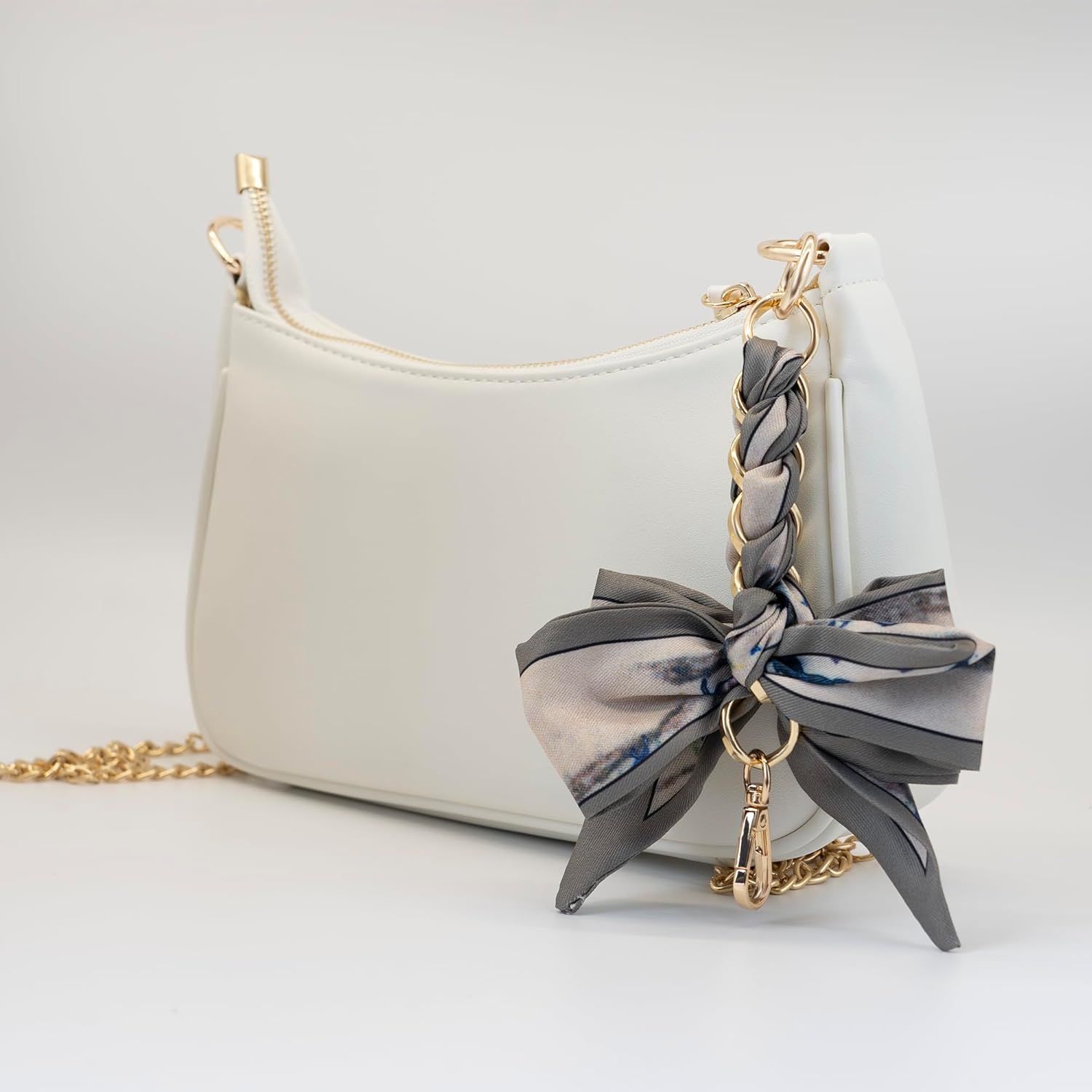 Silk Bowknot Keychain for Woman,Bag Extension Chain Accessories for Bowknot Bag Strap - Image 6