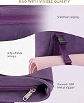 Gonex Sac de tapis de yoga, sac de fourre-tout avec des poches multiples pour les femmes hommes, porte-matelas de toile prendre en dehors tapis facile pour Pilates Voyage bureau d'entraînement