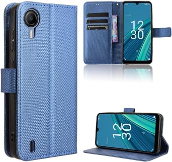Compatible with AT&T Calypso 4 Leather Case Cover,PU Leather flip Cover Compatible with Cricket Debut S2 U380AC Case Cover Blue