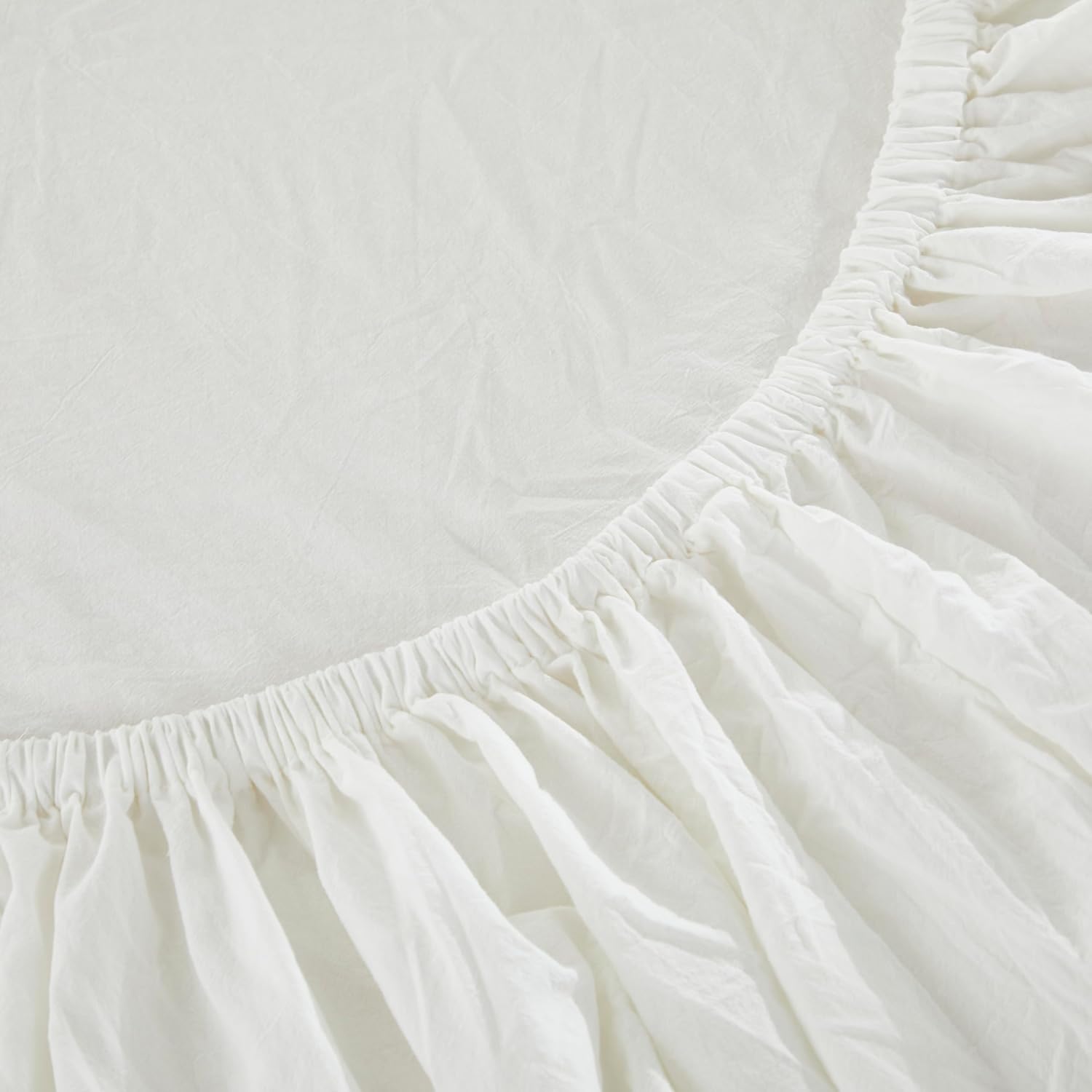 Brandream White Bed Sheet Set Twin Size 100% Cotton 3 Pieces Bedding Sheets Pillowcases Set Solid Color Soft and Breathable