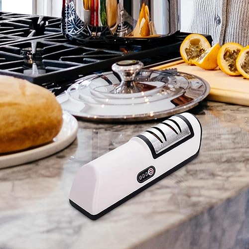 Miniatura 6 de Herramienta de afilado de cuchillos eléctricos para tijeras de restaurante, negro