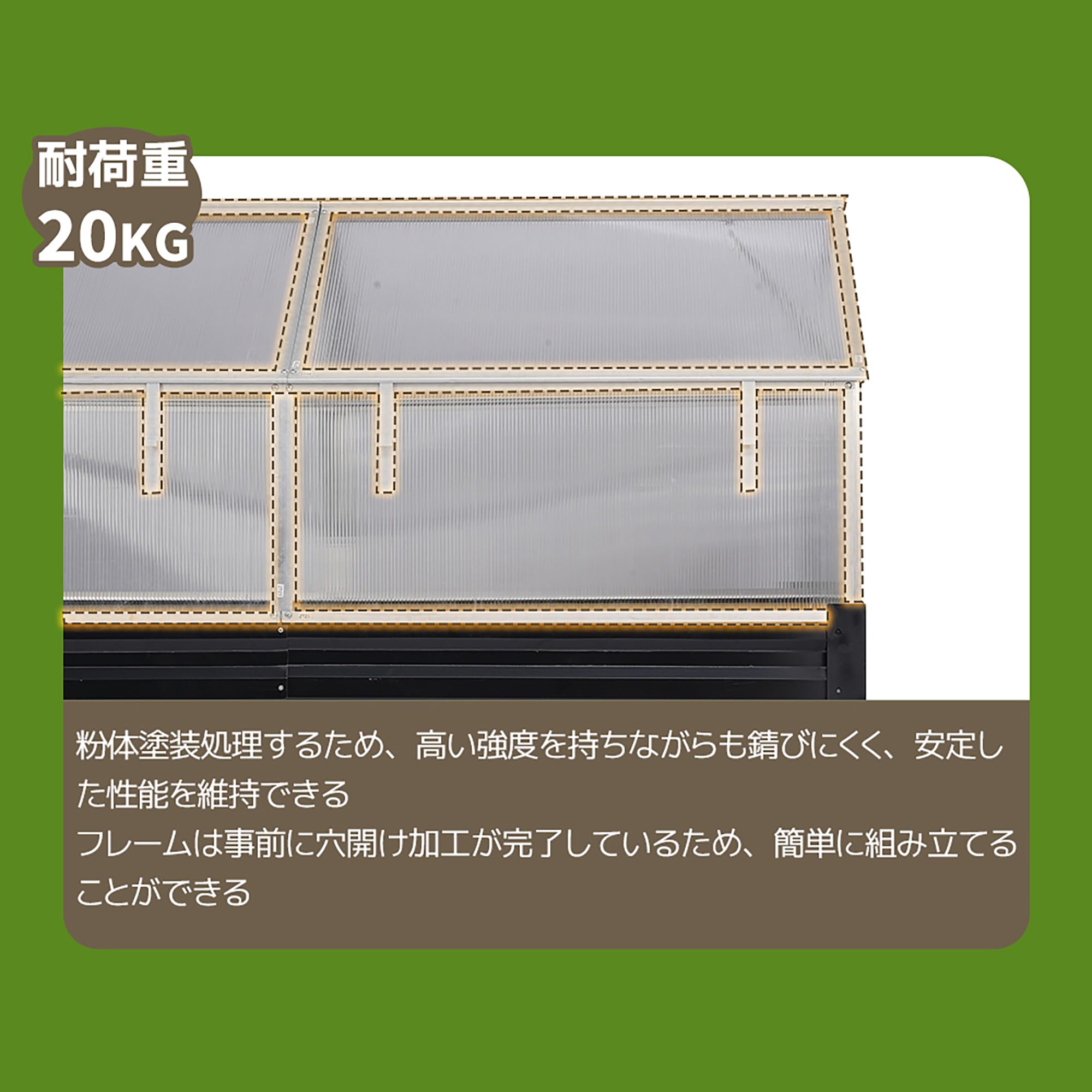 Amazon.co.jp: 3WAY温室＋プランター PCカバー＋アルミ＆アイアン製
