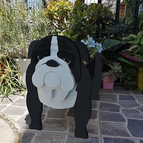 Miniatura 6 de Macetero para perros, lindas macetas con forma de vaca, gatos, cachorros, animales, macetas para jardín, divertidas plantas exteriores, contenedores