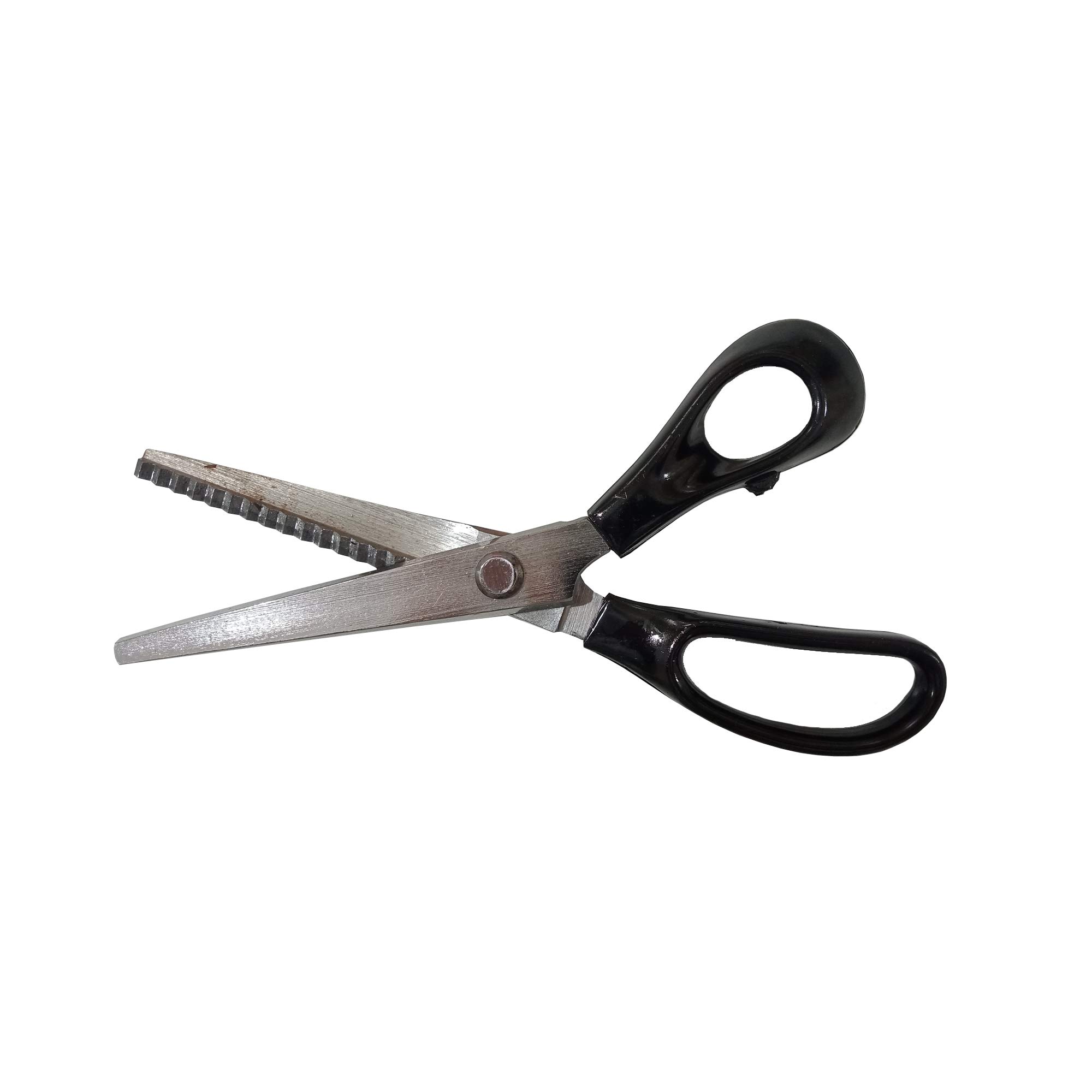 Jioo Organics Zig Zag Scissor for Cloth Cutting & Tailoring | Professional Pinking Shears | Mild Steel, Ultra-Sharp | Ergonomic Grips | Ideal for Paper, Photos & Crafts (9 inches) 4