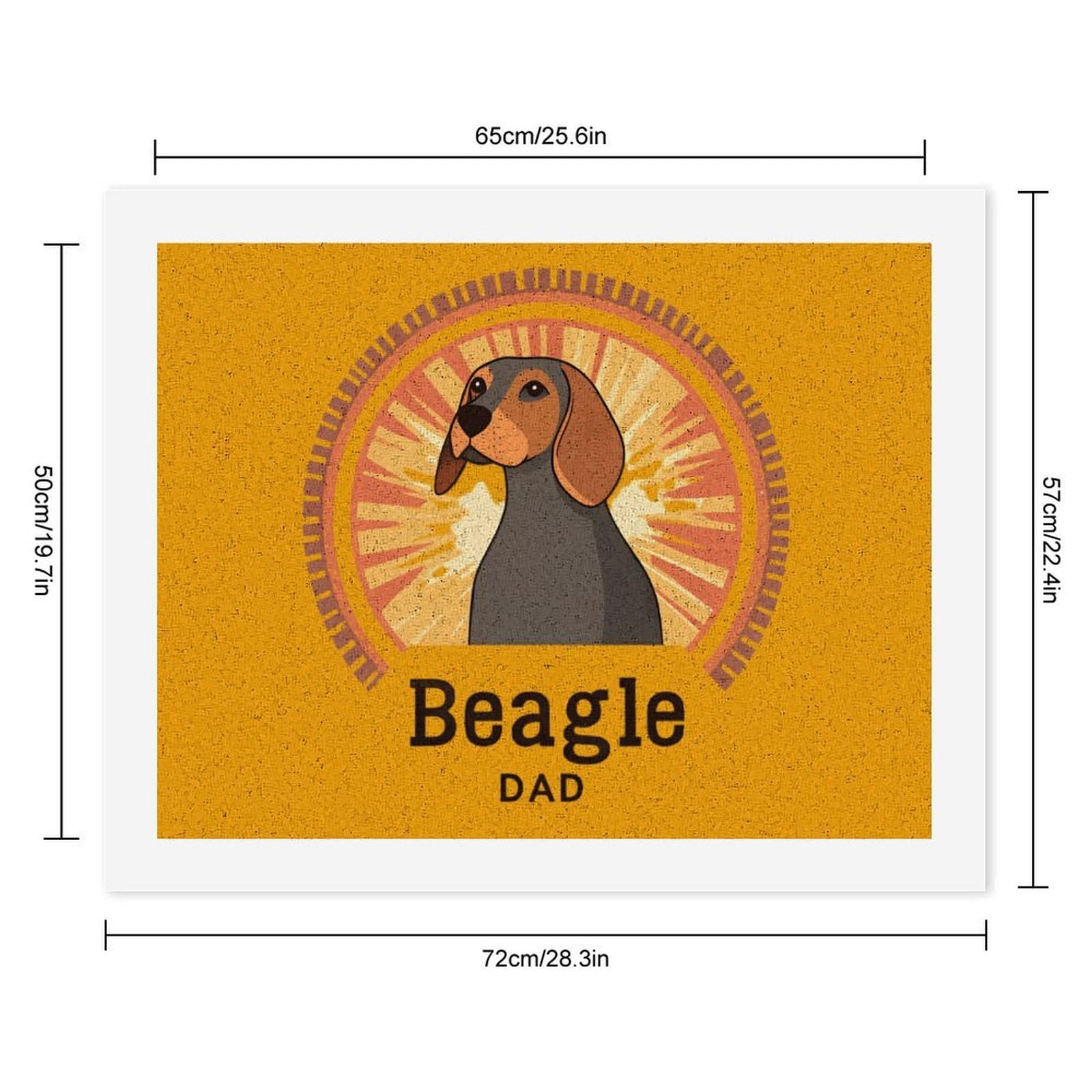 Lustiges Malen nach Zahlen für Erwachsene, Motiv: Beagle, Hund, Vater, Baumwolle, digitales Ölgemälde, Heimdekoration, Geschenk, 50 x 65 cm