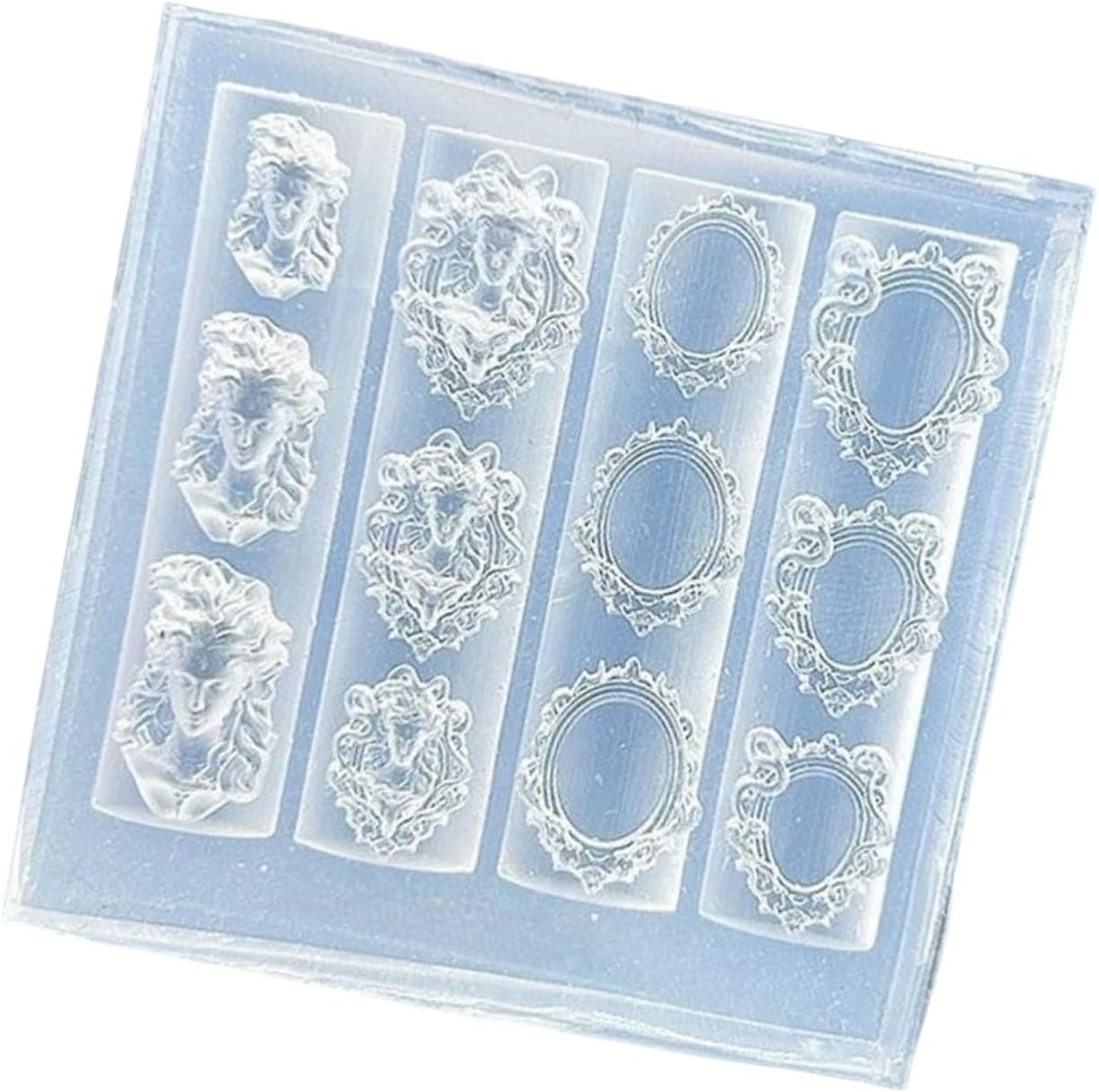 Multipurpose Silicone Mold for Nails Decorations Medusa Frame Crafting Template Craft Resin Art Tool Nail Art Sculpture Template