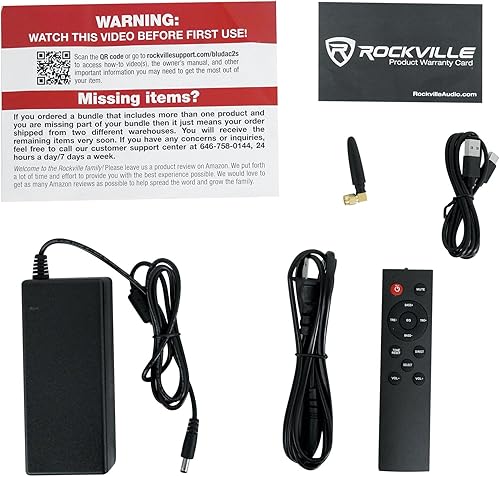 Miniatura 7 de Rockville BLUDAC2S 150W Hi-Res 192K Amplificador Bluetooth Receptor con USB, óptico, coaxial, subsalida, clase D, ecualizador DSP, control remoto,