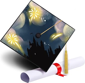 Blank Black Grad Cap Topper, DIY Graduation Cap Decorations, Decorations for Graduation