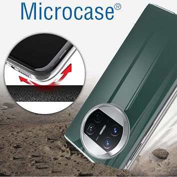 Microcase Huawei Mate X5 Ön Arka Sert Kristal Kapak Kılıf - Şeffaf AL3157