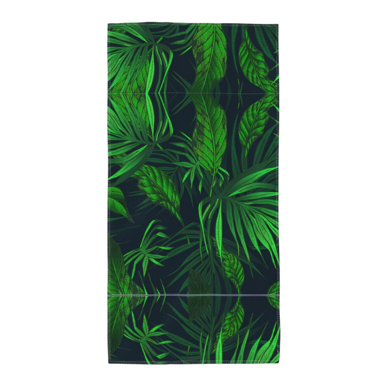 DIEzig Green Tropical Plant Fashion Printed Long Bath Towel For Pool Side Seaside Holiday